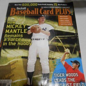 BECKETT BASEBALL CARD PLUS JULY/AUGUST 2005 MICKEY MANTEL TIGER WOODS COVER ⚾📘